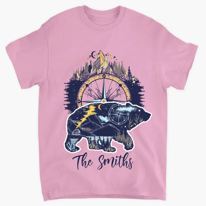 Bear And Mountains - Personalized Shirt, Camping Gift For Camping Lovers