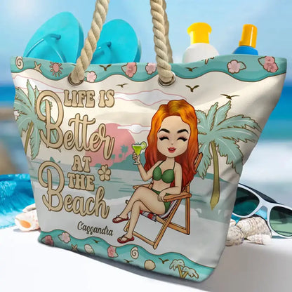 Just A Girl Who Loves Beaches-PersonalizedBeach Bag
