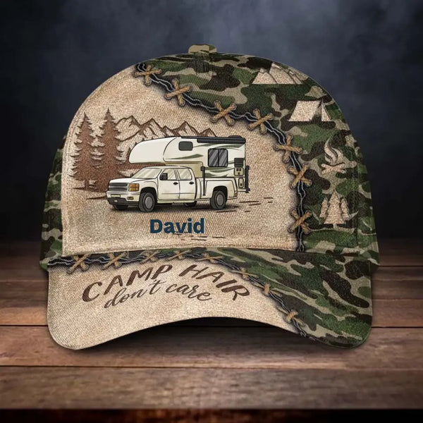 Go Wild Camping Camo Pattern Personalized Classic Cap Perfect For Mercedes Camper Luxury Lifestyle