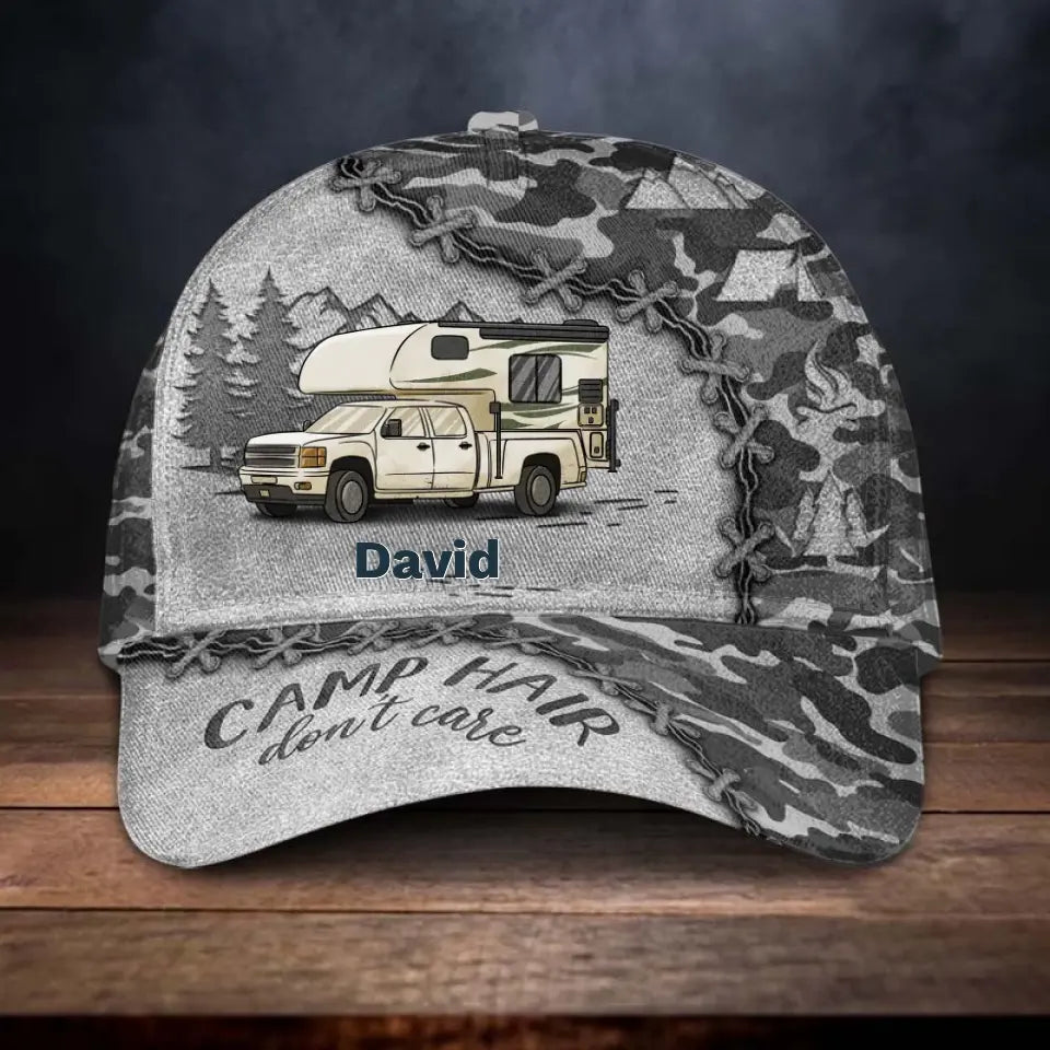 Go Wild Camping Camo Pattern Personalized Classic Cap Perfect For Mercedes Camper Luxury Lifestyle