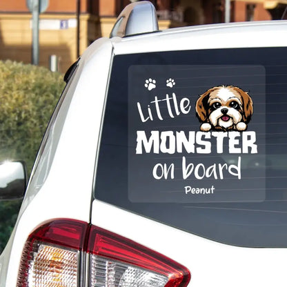 Little Monsters On Board Dog Cat Lover Personalized Car Decal