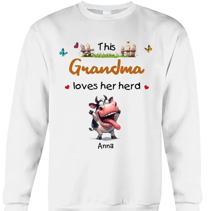 Gift For Grandma This Grandma Loves Her Herd Shirt - Hoodie - Sweatshirt