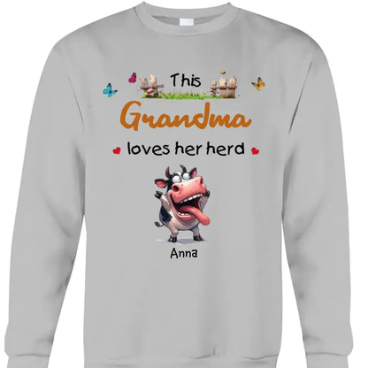 Gift For Grandma This Grandma Loves Her Herd Shirt - Hoodie - Sweatshirt