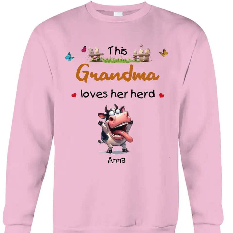 Gift For Grandma This Grandma Loves Her Herd Shirt - Hoodie - Sweatshirt