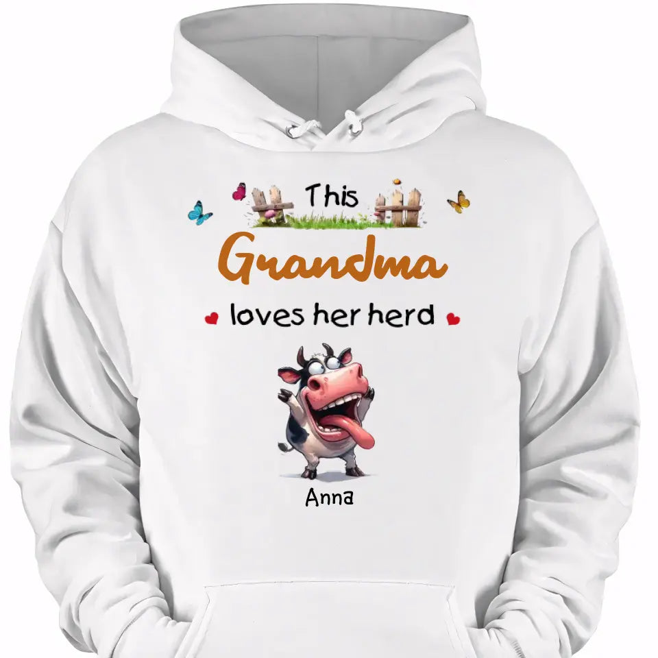 Gift For Grandma This Grandma Loves Her Herd Shirt - Hoodie - Sweatshirt