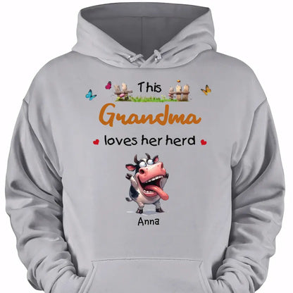 Gift For Grandma This Grandma Loves Her Herd Shirt - Hoodie - Sweatshirt