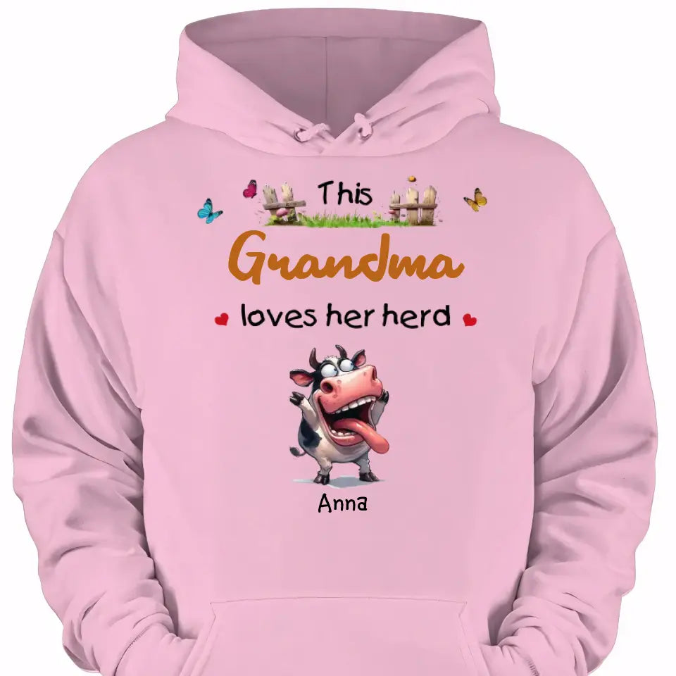 Gift For Grandma This Grandma Loves Her Herd Shirt - Hoodie - Sweatshirt