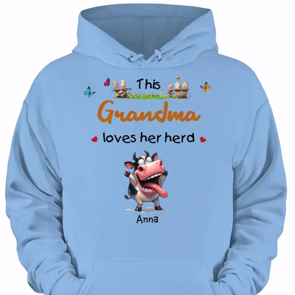 Gift For Grandma This Grandma Loves Her Herd Shirt - Hoodie - Sweatshirt