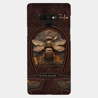 Bee Custom Leather Pattern Printed Phone Case Personalized Design