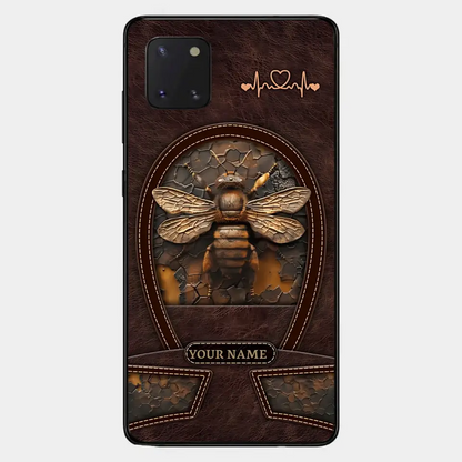 Bee Custom Leather Pattern Printed Phone Case Personalized Design