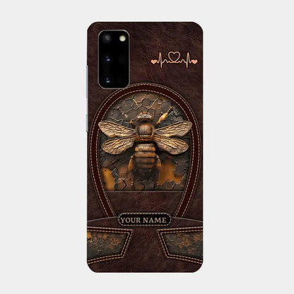 Bee Custom Leather Pattern Printed Phone Case Personalized Design