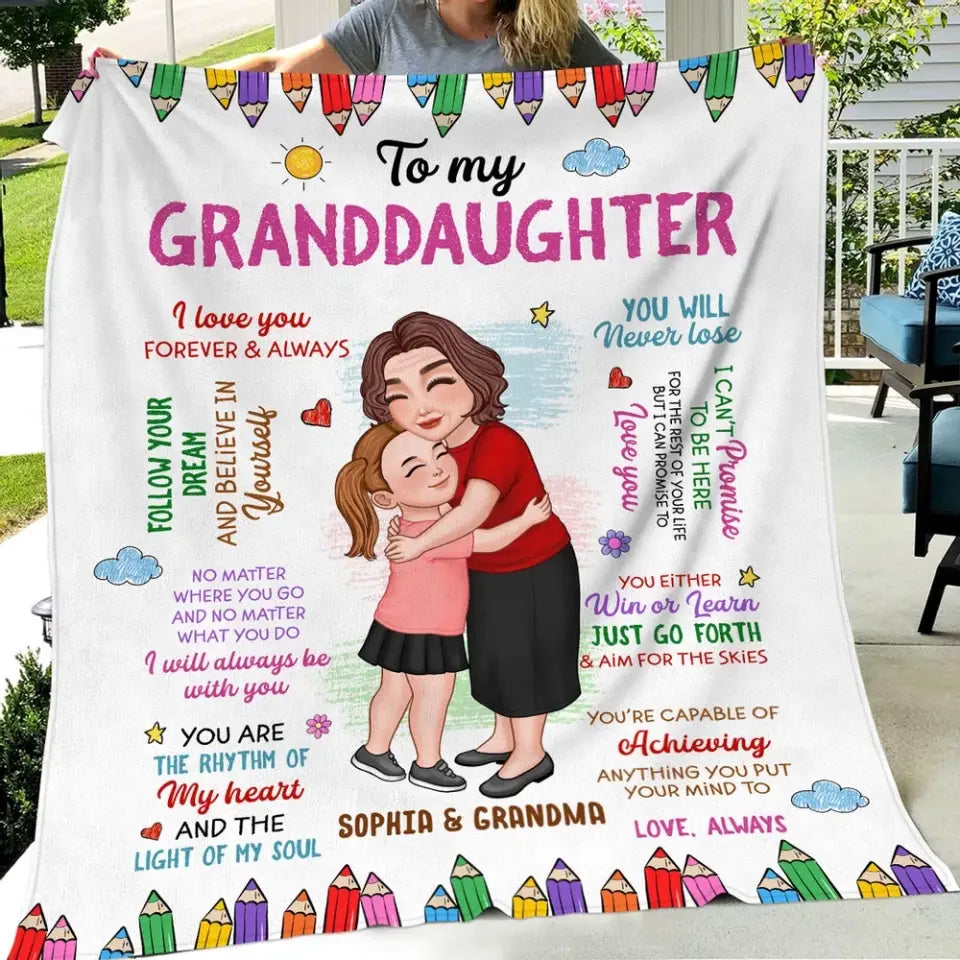 Colorful To My Grandson Granddaughter Crayon