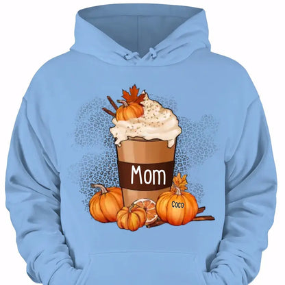 Grandma Mom Pumpkin Spice Latte Personalized Shirt