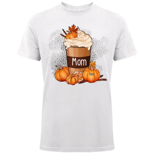 Grandma Mom Pumpkin Spice Latte Personalized Shirt