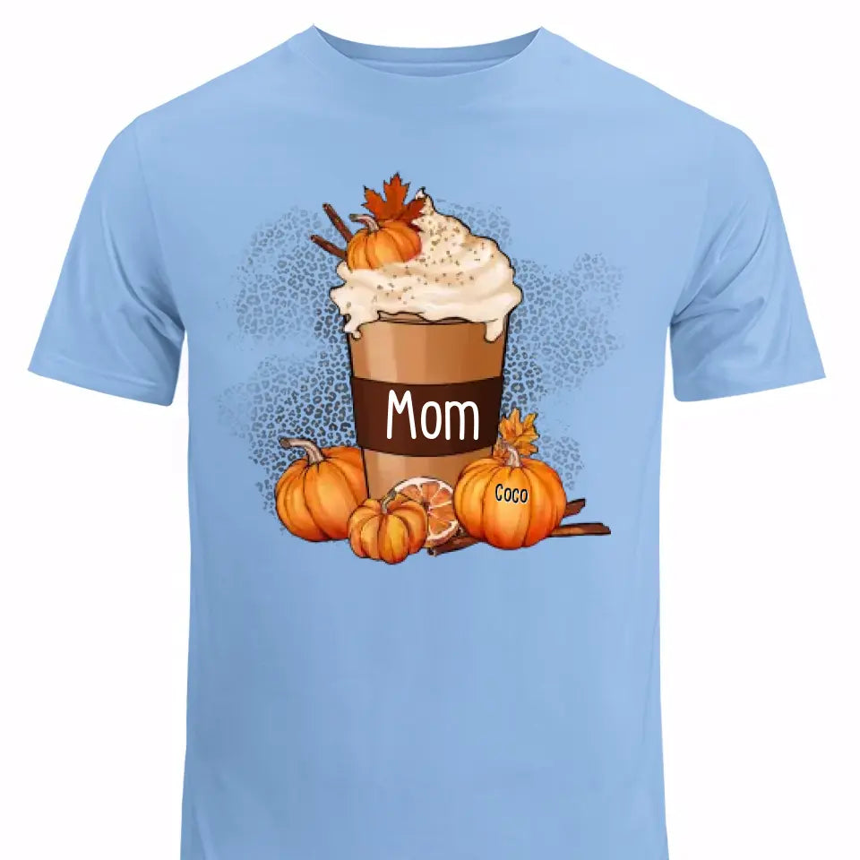 Grandma Mom Pumpkin Spice Latte Personalized Shirt