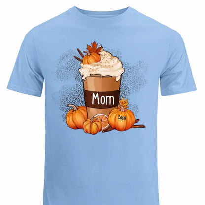 Grandma Mom Pumpkin Spice Latte Personalized Shirt