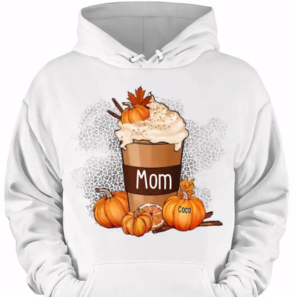 Grandma Mom Pumpkin Spice Latte Personalized Shirt