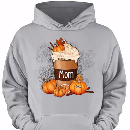 Grandma Mom Pumpkin Spice Latte Personalized Shirt