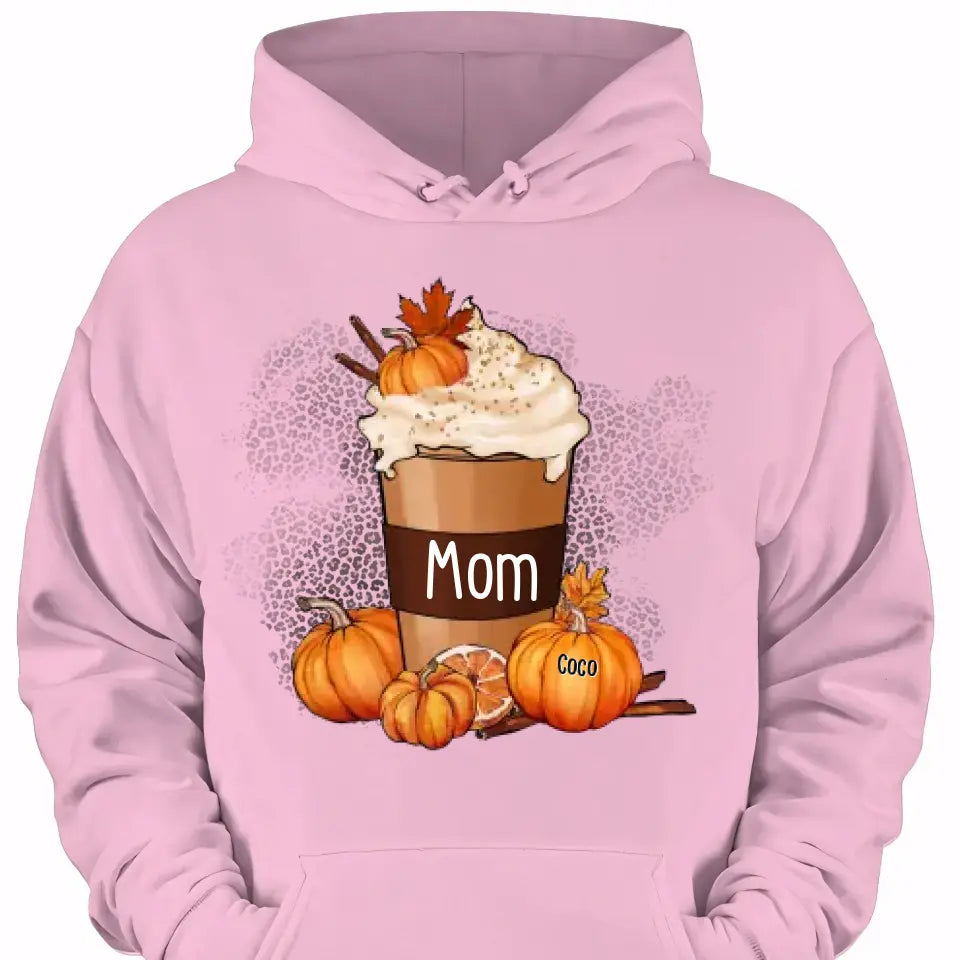 Grandma Mom Pumpkin Spice Latte Personalized Shirt