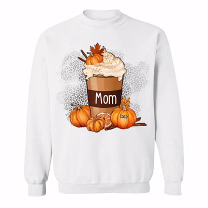 Grandma Mom Pumpkin Spice Latte Personalized Shirt