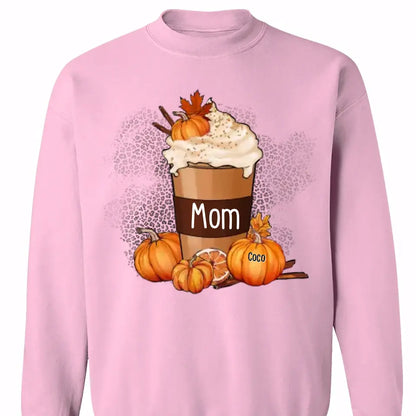 Grandma Mom Pumpkin Spice Latte Personalized Shirt