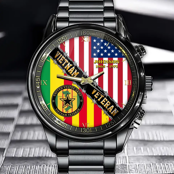 Personalized Name Time United States Army Vietnam Veteran Business Watch