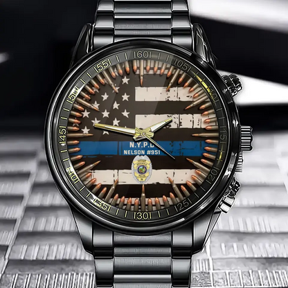 Personalized Police Badge with Custom Department & ID/Name Timepieces