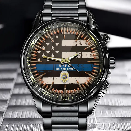 Personalized Police Badge with Custom Department & ID/Name Timepieces
