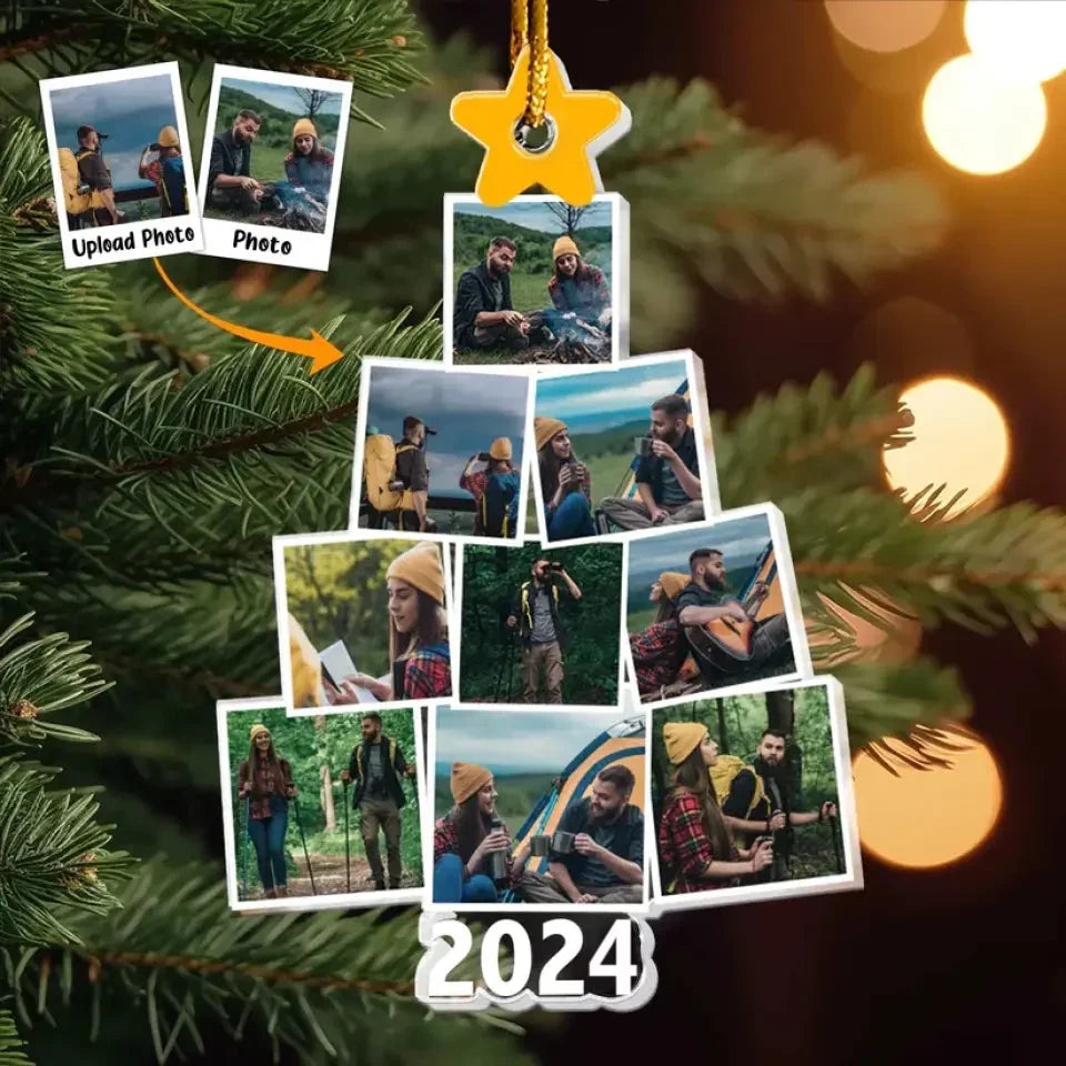 Photo Tree Christmas - Personalized Acrylic Photo Ornament