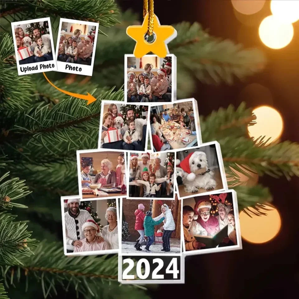 Photo Tree Christmas - Personalized Acrylic Photo Ornament