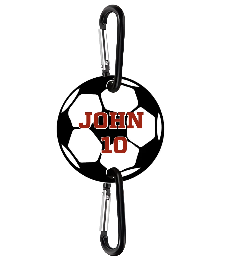 Custom spherical acrylic bag pendant, sports theme personalized label, birthday/party gift, suitable for players and relatives and friends