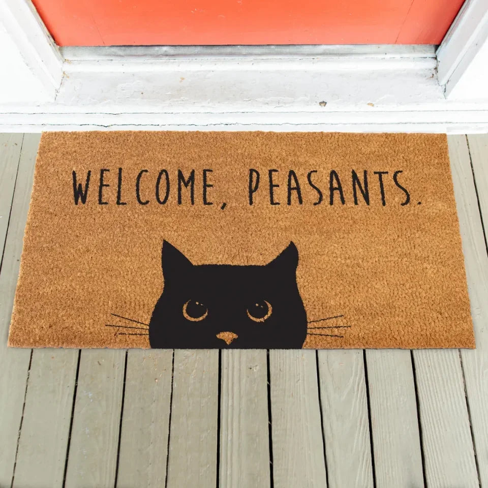 Customized cat floor mats, non-slip cute cats waiting for you to go home, cat floor mats come and customize