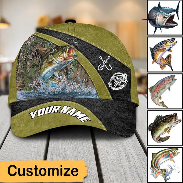 Love Fishing Personalized Name Classic Cap – Customizable For Dad On Father’s Day