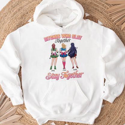 Personalized Gifts For Best Friends Who Slay Together Stay Together Shirt, Cosplay Besties