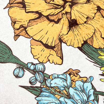 Personalized Grandma's Garden Birth Month Blanket – Custom Birth Flower Bouquet Blanket