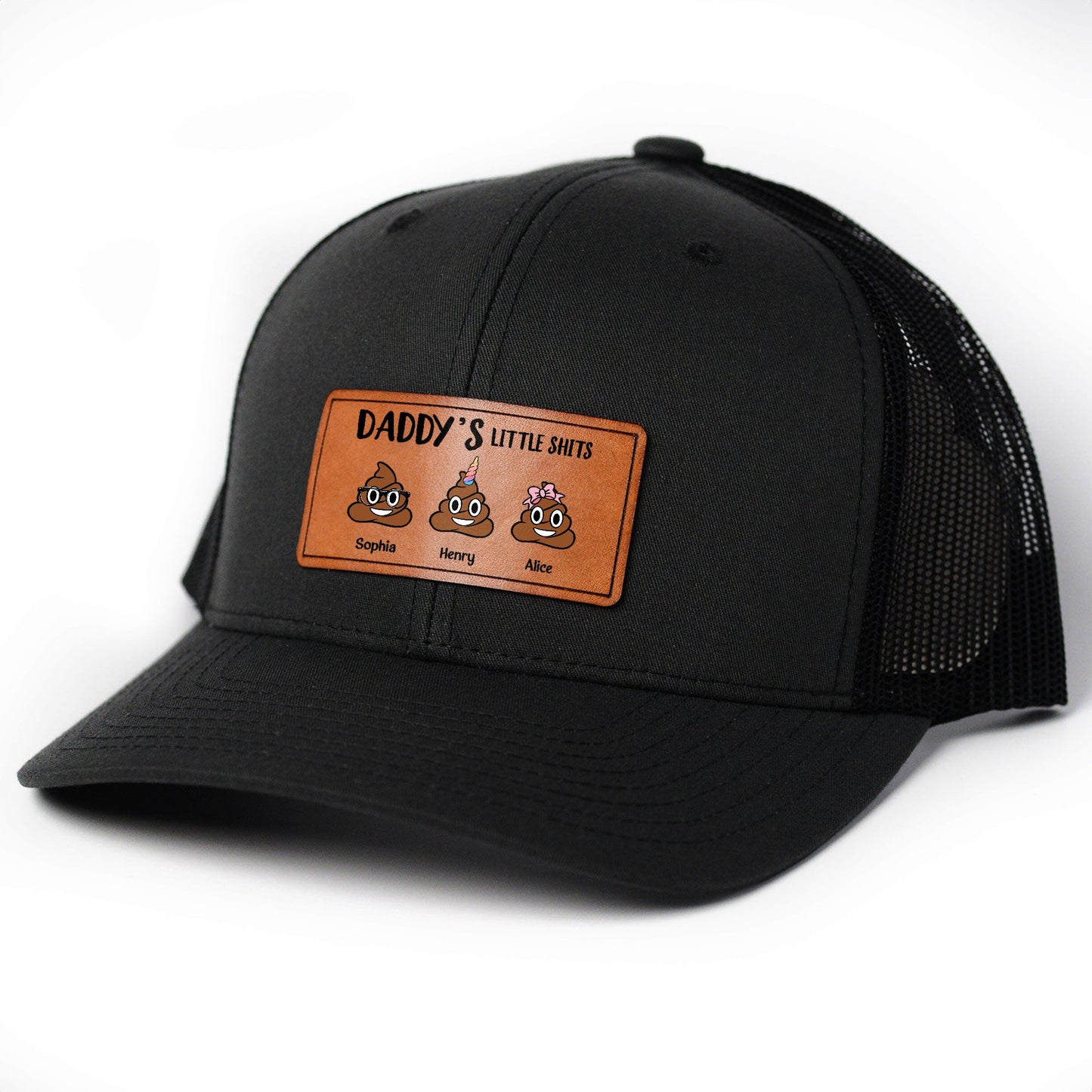 Daddy's Little Sh*Ts - Personalized Leather Patch Hat