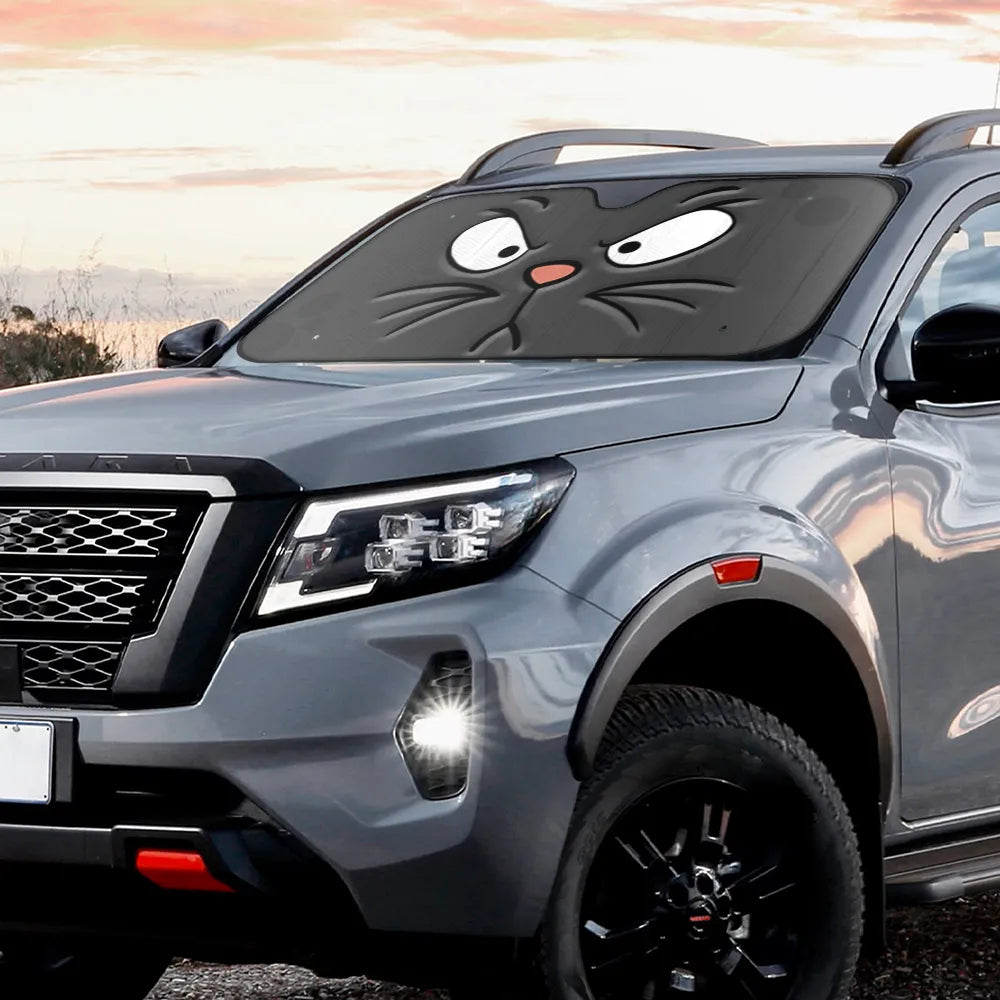 Funny Cat Emotion - Personalized Auto Sunshade