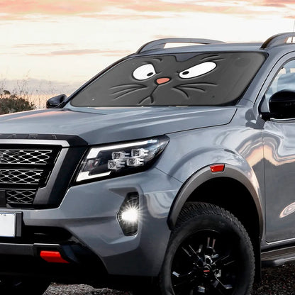 Funny Cat Emotion - Personalized Auto Sunshade