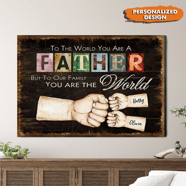 Father's Day Fist Bump Personalized Poster