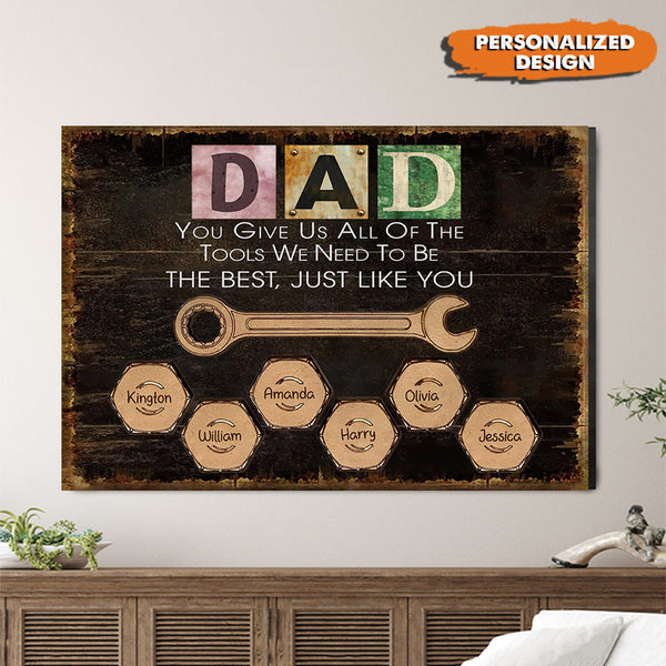 Father's Day Personalized Wrench Poster