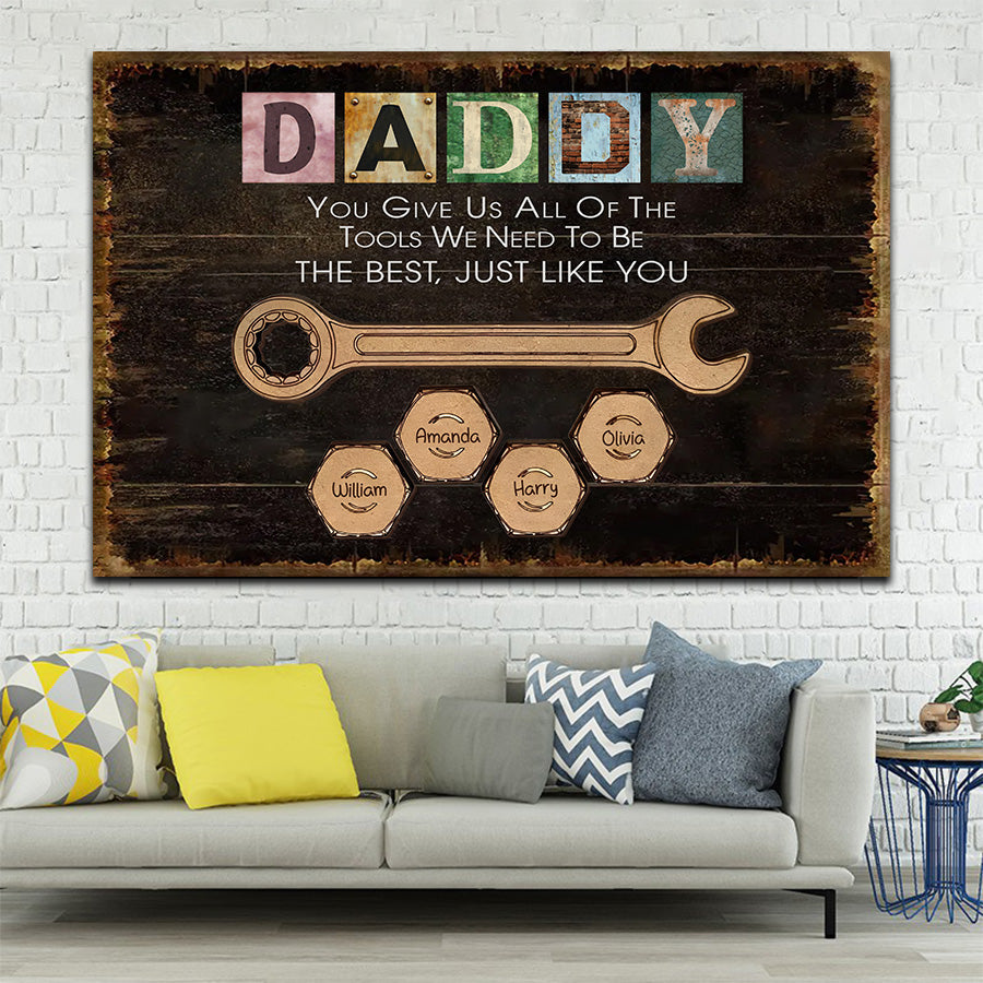 Father's Day Personalized Wrench Poster