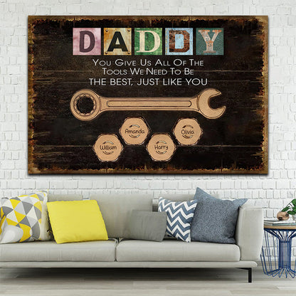 Father's Day Personalized Wrench Poster