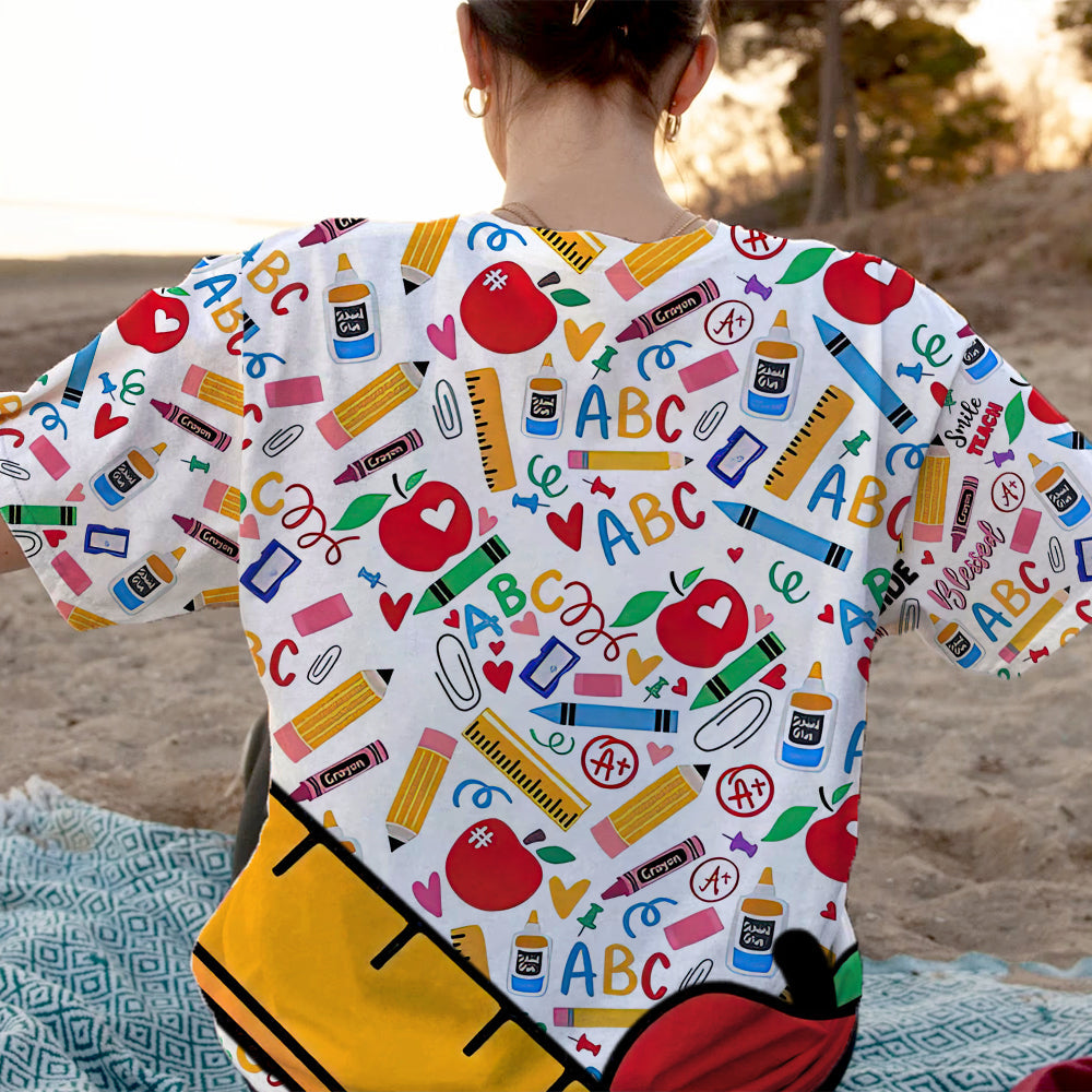 Doll Teacher Educator Teach Love Inspire Personalized 3D T-shirt