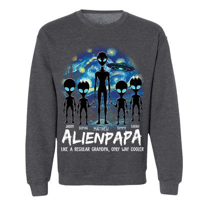Personalized Starry Night Alien Dad Like A Regular Dad Only Way Cooler Shirt