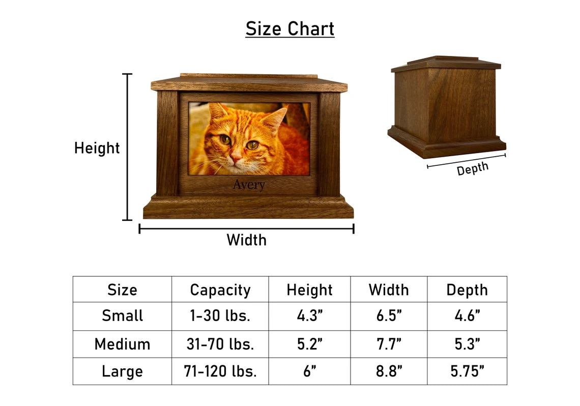 Pet Urn | Dog Urns for Ashes | Urn for Dog Ashes | Custom Wood Pet Urn