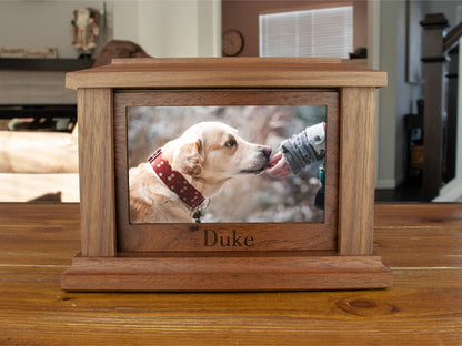 Pet Urn | Dog Urns for Ashes | Urn for Dog Ashes | Custom Wood Pet Urn