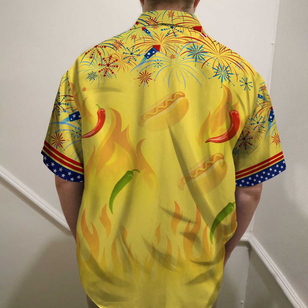 Patriotic Sausage Lover's Hawaii Shirt – Independence Day Special