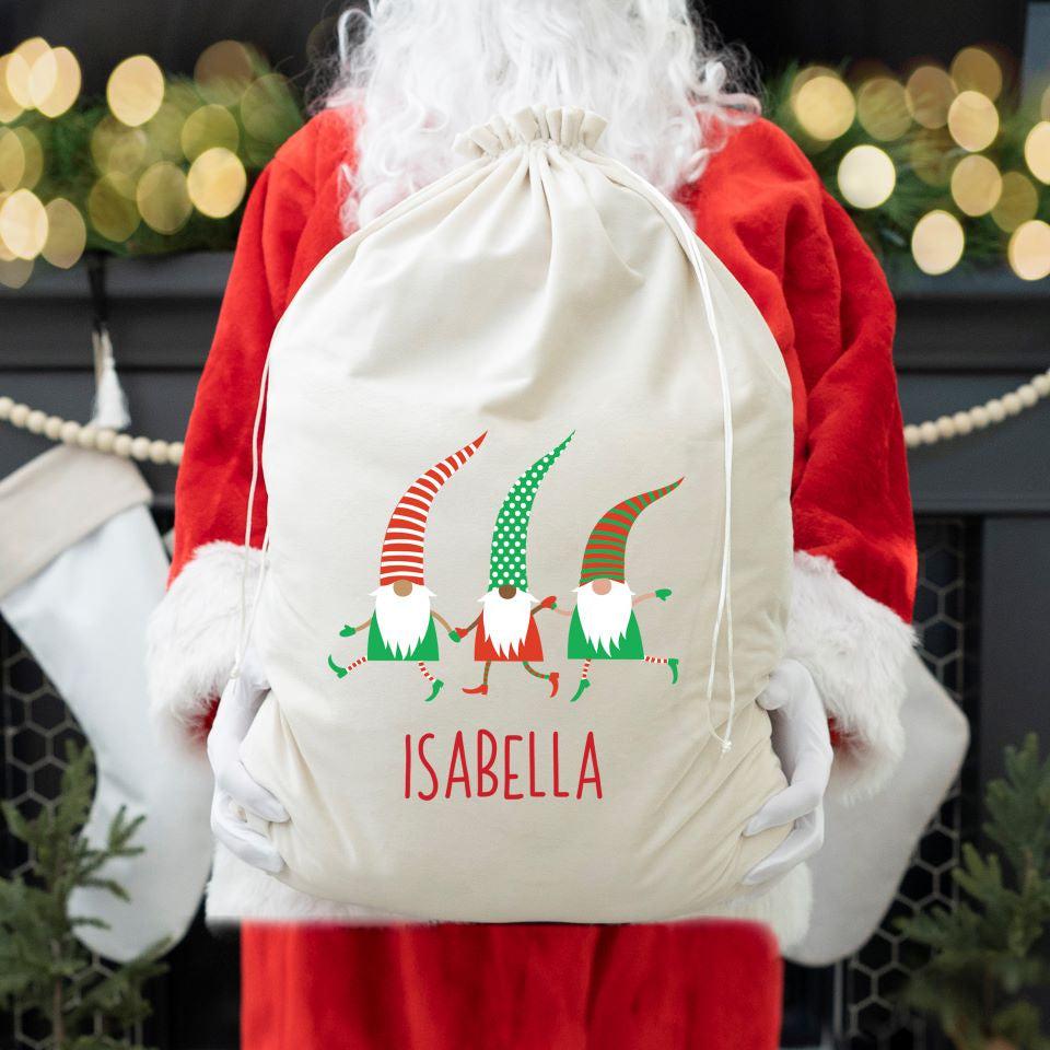 Personalized Kids' Velvet Santa Bags