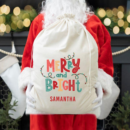 Personalized Kids' Velvet Santa Bags