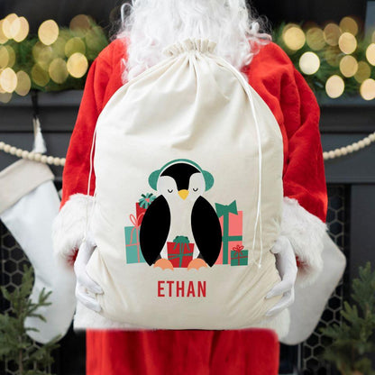 Personalized Kids' Velvet Santa Bags